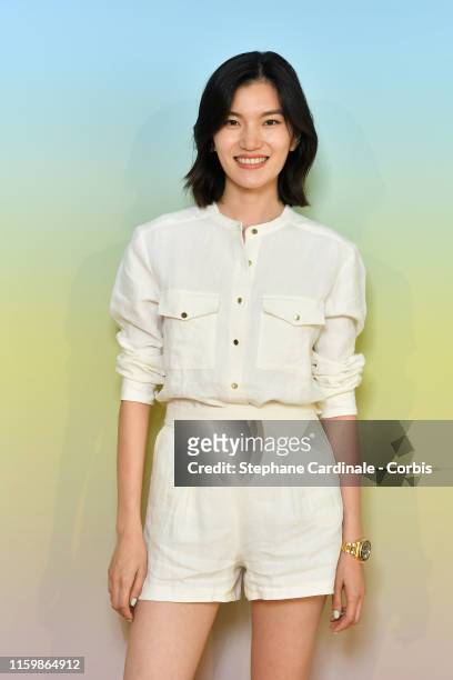 Model Kitty Zhang attends the Bonpoint show Spring Summer 2020 as part of Paris Fashion Week on July 03, 2019 in Paris, France.