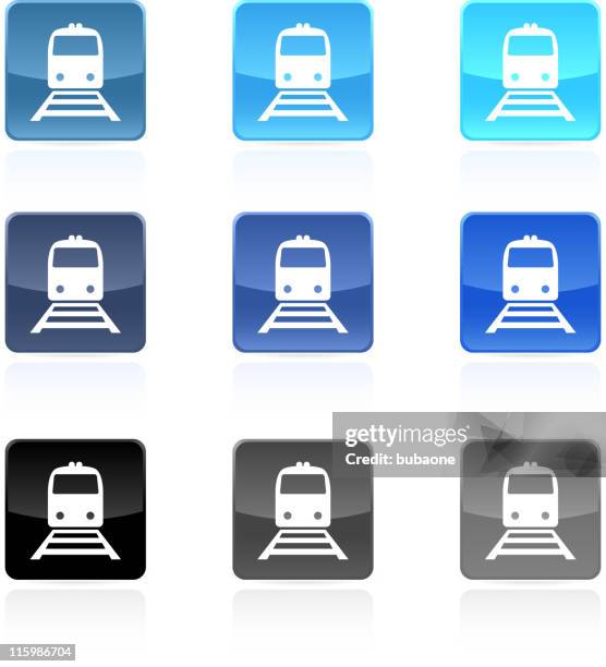 train railroad set - commuter train stock illustrations