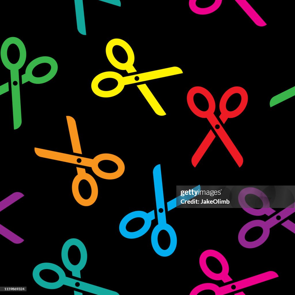 Scissors Funky Patterns Scissors Pattern Colorful High-Res Vector Graphic - Getty Images