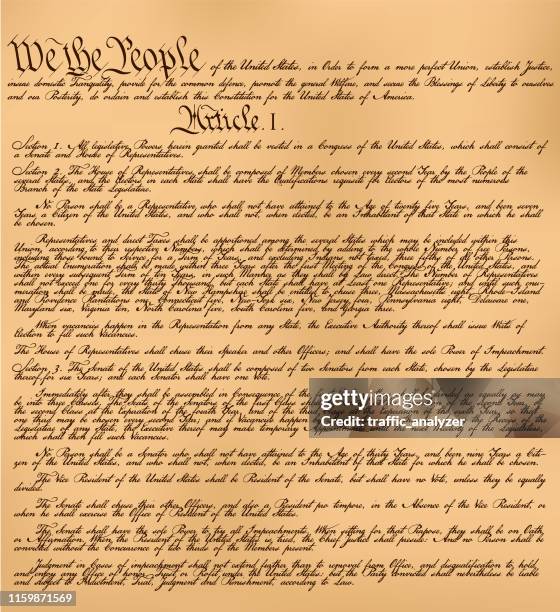 american constitution - bill of rights stock illustrations