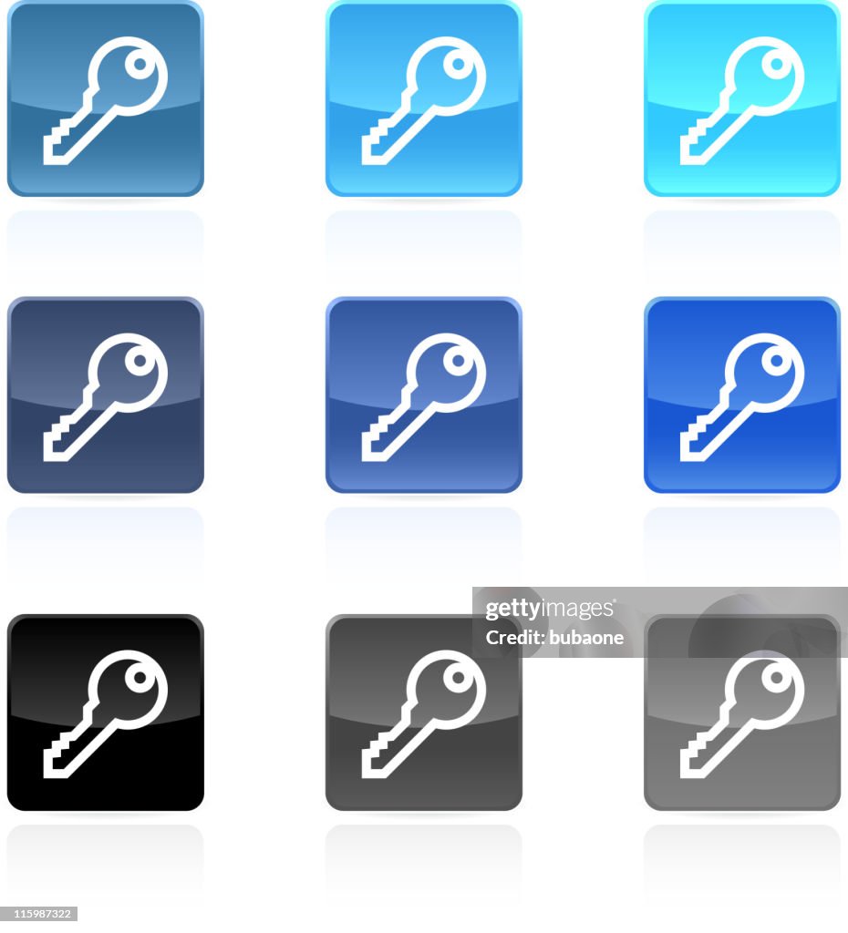 Color Key Button Example Key Royalty Free Vector Art Button Set In Nine Colors High-Res Vector ...