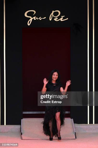 Designer Guo Pei at the Guo Pei show during Paris Haute Couture Fall/Winter 2019/2020 on July 3, 2019 in Paris, France.