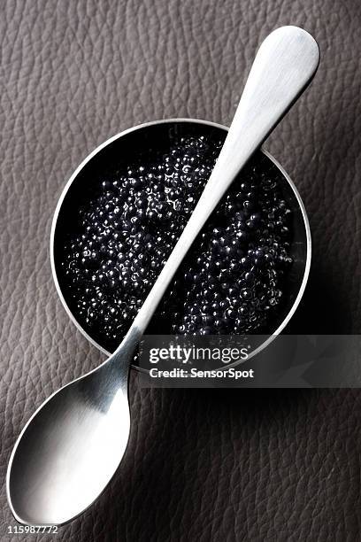 caviar and spoon - caviar 個照片及圖片檔