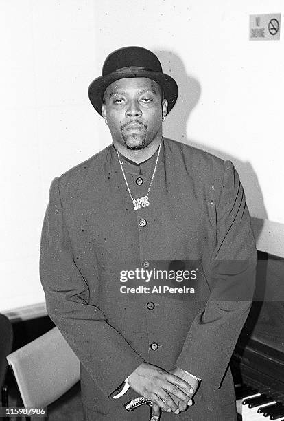 Image has been shot in black and white. Color version not available.) Rapper Nate Dogg attends the 1995 Source Hip-Hop Music Awards at The Theater at...