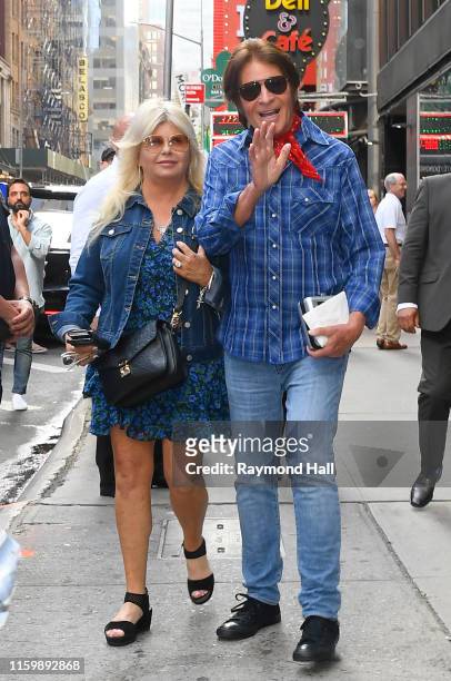 John Fogerty and wife Julie Lebiedzinski are seen outside good morning america on August 5, 2019 in New York City.