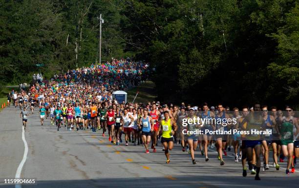 Beach to Beacon runners at the start of the annual 10k road race on Saturday, August 3, 2019.