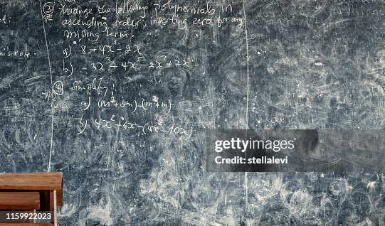 Blackboard Problem Blackboard With Math Problem In Classroom Africa High-Res Stock Photo ...