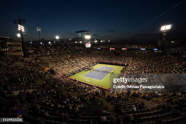 General view of centre court prior to the game between Peter Polansky of Canada and Gael Monfils of France during day 4 of the Rogers Cup at IGA...