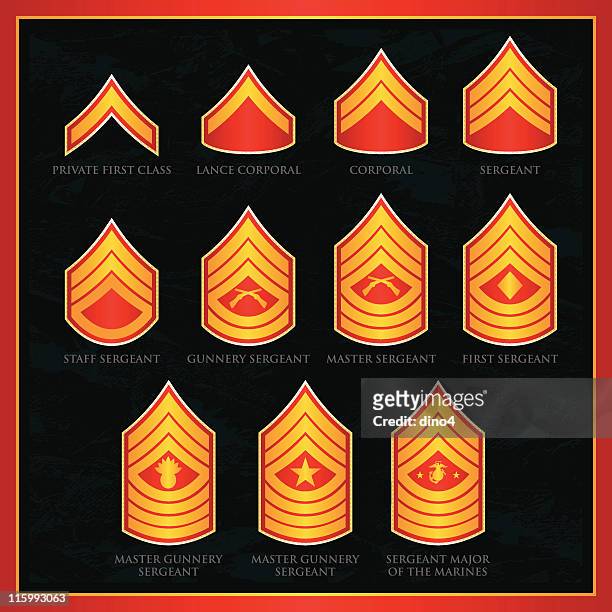 u.s. marine corps badges - us marine corps stock illustrations