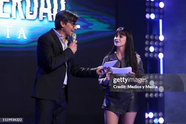 Ruben Galindo and Ligia Uriarte during 'Sin Miedo a la Verdad' Presents Season 2 at Televisa San Angel on July 3, 2019 in Mexico City, Mexico.