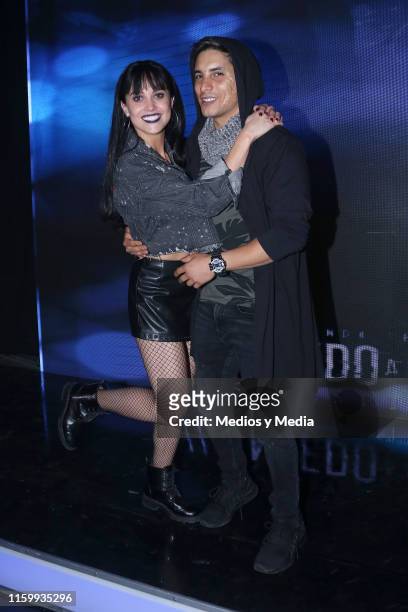 Ligia Uriarte and Alex Perea poses for photos during 'Sin Miedo a la Verdad' Presents Season 2 at Televisa San Angel on July 3, 2019 in Mexico City,...