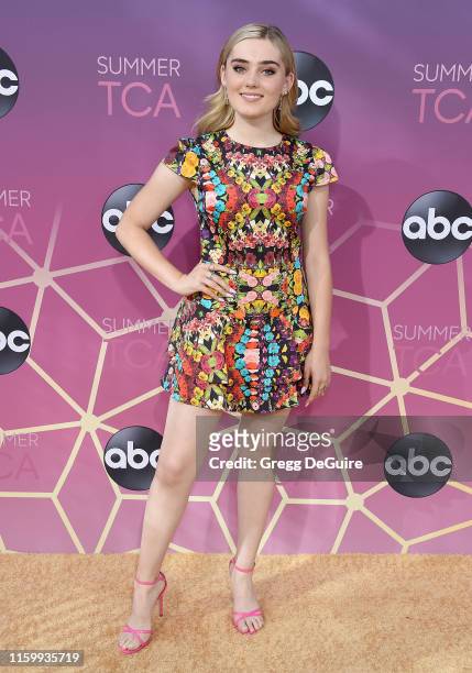 Meg Donnelly arrives at ABC's TCA Summer Press Tour Carpet Event on August 5, 2019 in West Hollywood, California.