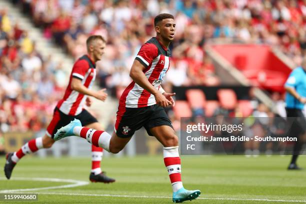 Che Adams of Southampton during the Pre-Season Friendly match between Southampton FC and FC Köln pictured at St. Mary's Stadium on August 03, 2019 in...