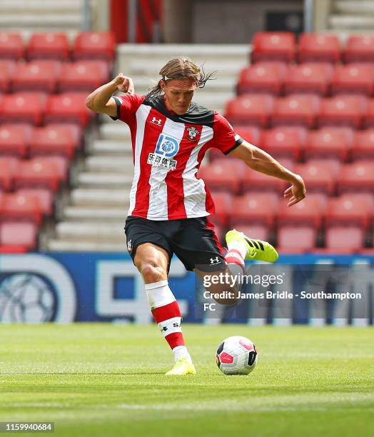 Jannik Vestergaard of Southampton FC in motion during the Pre-Season Friendly match between Southampton FC and FC Köln pictured at St. Mary's Stadium...