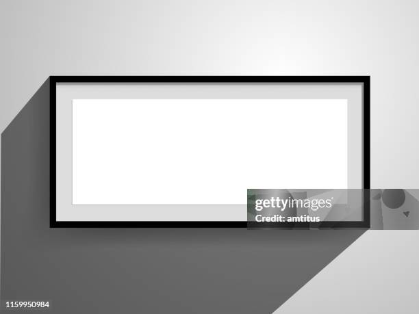 breiter rahmen an der wand - wide shot stock-grafiken, -clipart, -cartoons und -symbole