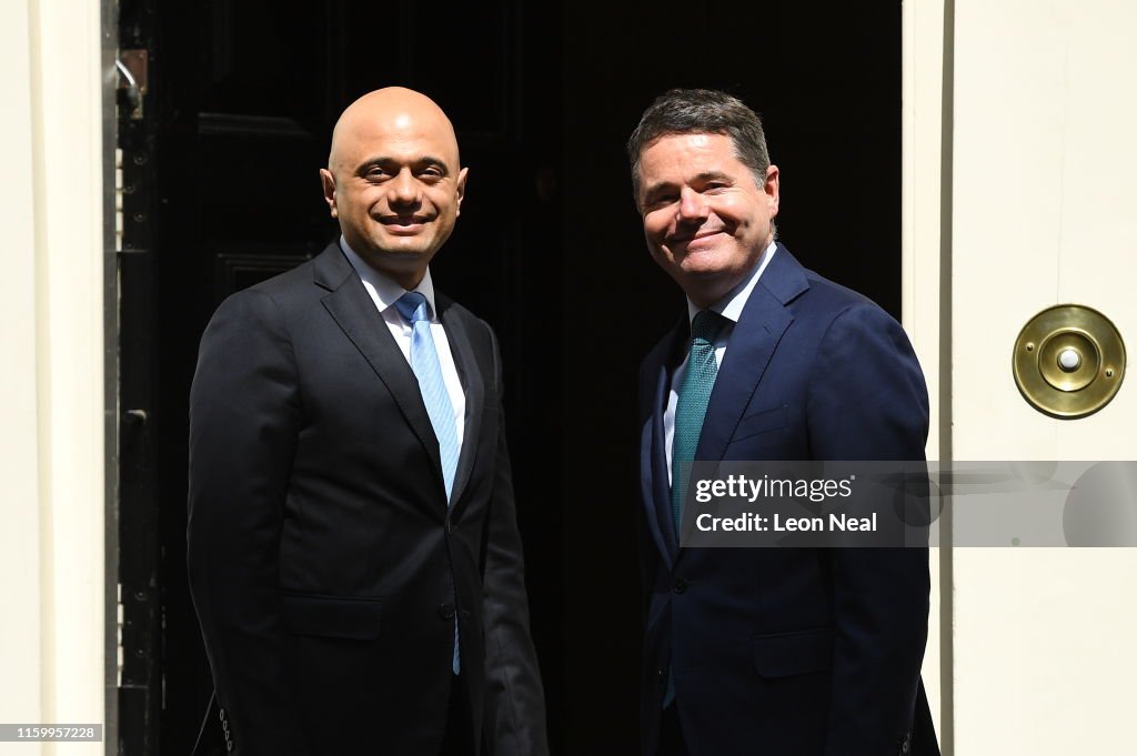 Chancellor of the Exchequer Sajid Javid Meets Irish Finance Minister Paschal Donohoe