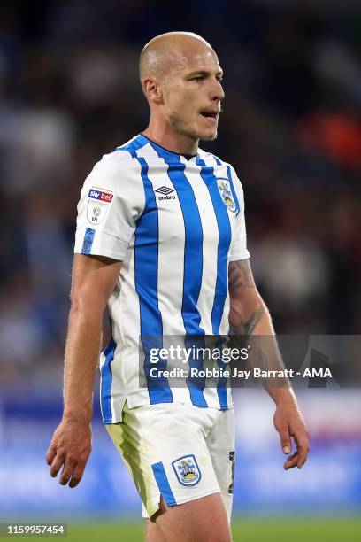 Aaron Mooy of Huddersfield Town during the Sky Bet Championship match between Huddersfield Town and Derby County at John Smith's Stadium on August 5,...