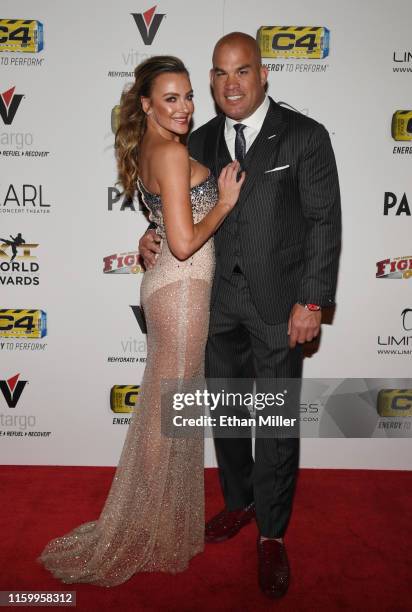 Model Amber Nichole Miller and mixed martial artist Tito Ortiz attend the 11th annual Fighters Only World MMA Awards at Palms Casino Resort on July...