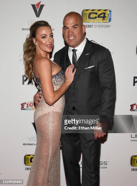 Model Amber Nichole Miller and mixed martial artist Tito Ortiz attend the 11th annual Fighters Only World MMA Awards at Palms Casino Resort on July...