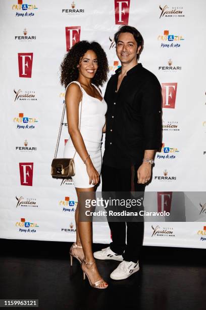 Martina Hamdy and Alex Pacifico attends the F Magazine Party at Filippo La Mantia Oste e Cuoco restaurant on July 03, 2019 in Milan, Italy.