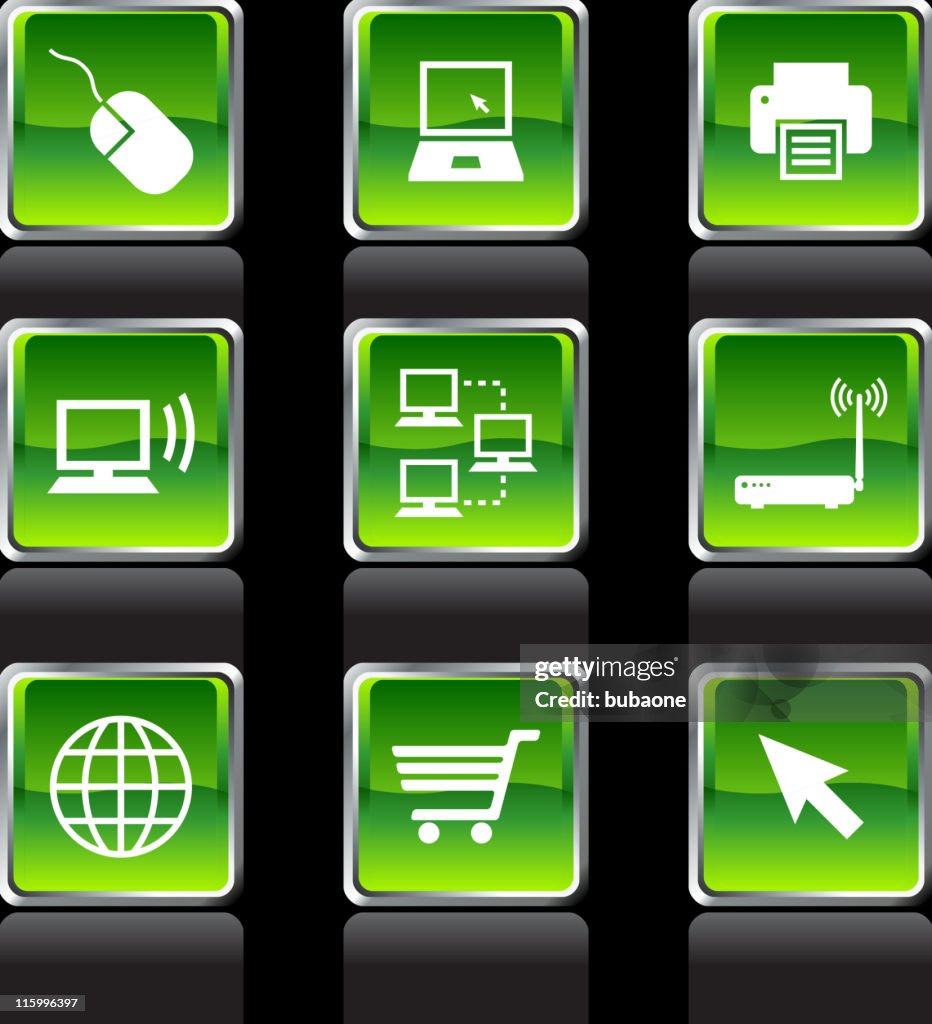 Computer Technology royalty free vector icon set