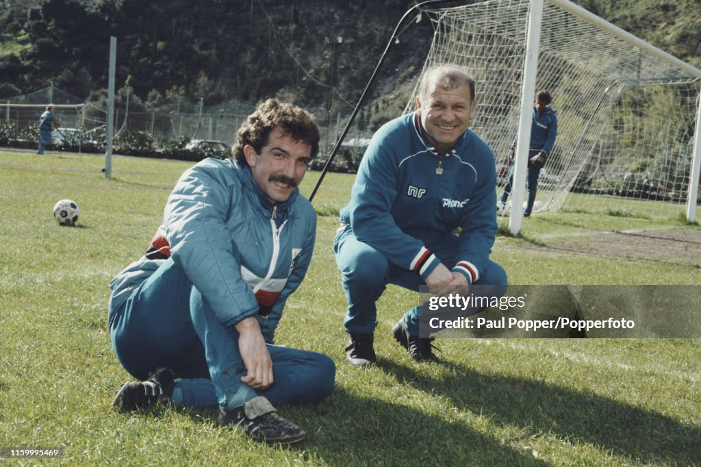 Sampdoria Manager Eugenio Bersellini With Graeme Souness