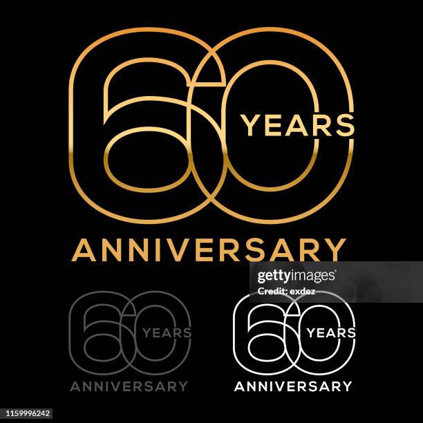 sixty year anniversary - 60 carat stock illustrations