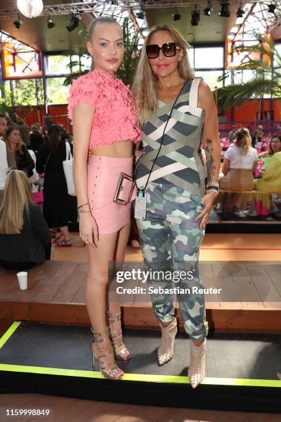 Cheyenne Savannah Ochsenknecht and Natascha Ochsenknecht attend the Marina Hoermanseder Defile during the Berlin Fashion Week Spring/Summer 2020 at...