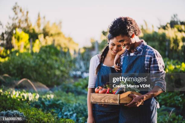 nature has rewarded us in abundance - couple gardening stock pictures, royalty-free photos & images