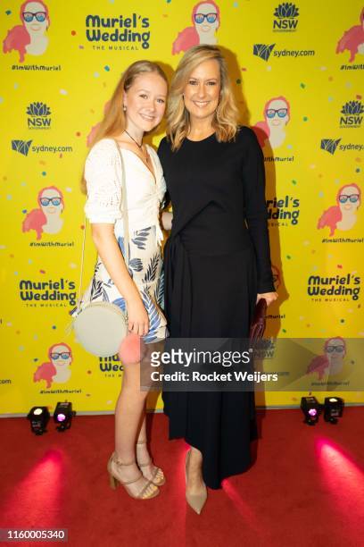 Melissa Doyle attends opening night of Muriel's Wedding The Musical at Lyric Theatre, Star City on July 04, 2019 in Sydney, Australia.