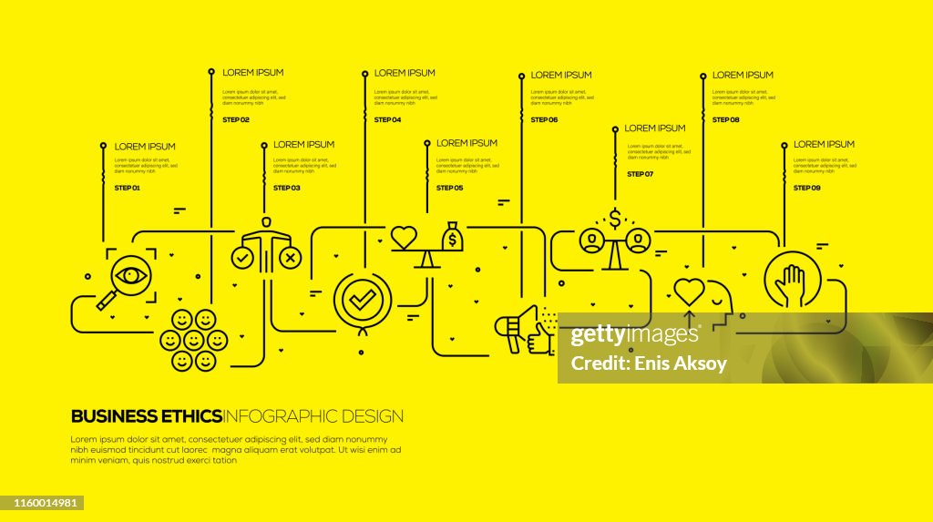 Design de infográfico de ética empresarial