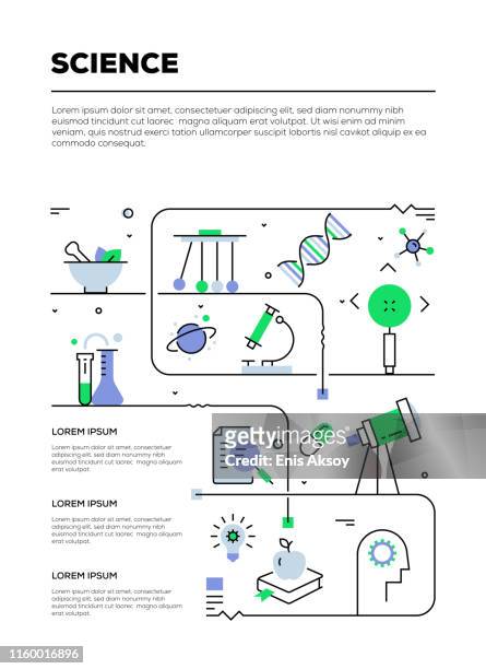 ilustraciones, imágenes clip art, dibujos animados e iconos de stock de diseño infográfico científico - biotecnología