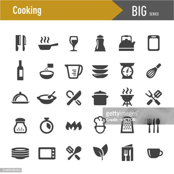 ilustraciones, imágenes clip art, dibujos animados e iconos de stock de iconos de cocina - big series - robot de cocina