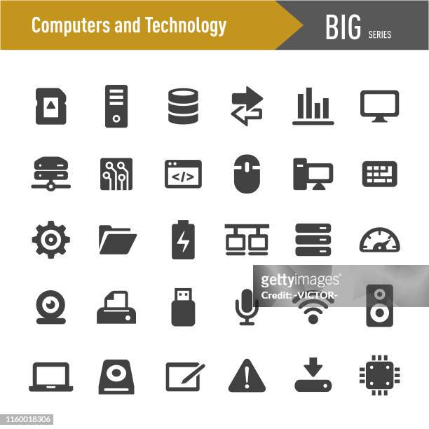 computers and technology icons - big series - hyperlink stock illustrations