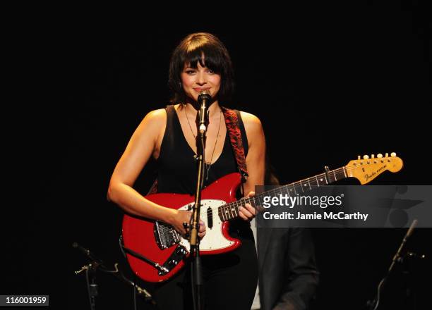 Norah Jones performs onstage during the 15th Annual Webby Awards at Hammerstein Ballroom on June 13, 2011 in New York City.