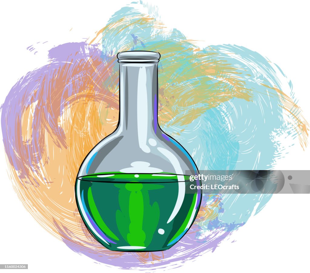 Round bottom Flask Drawing