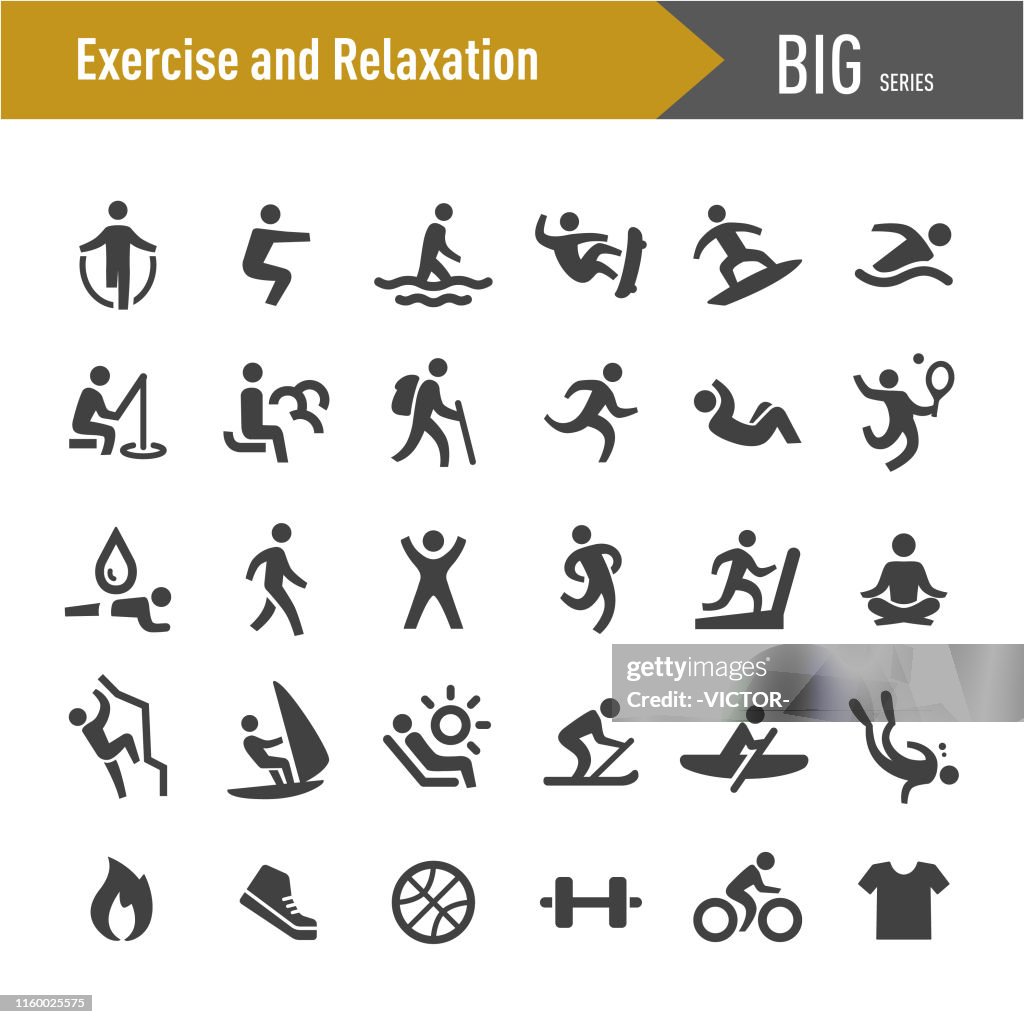 Exercise and Relaxation Icons - Big Series