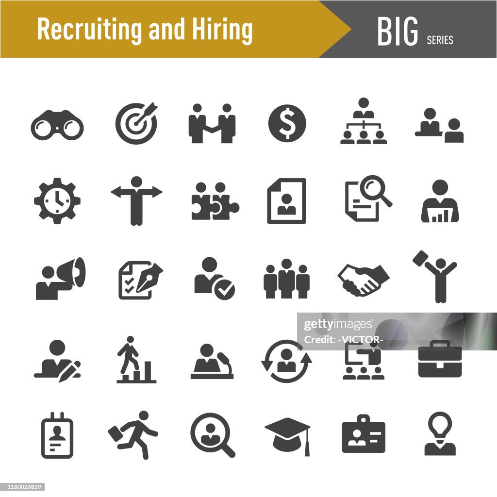 Rekrutierungs- und Einstellungssymbole - Big Series