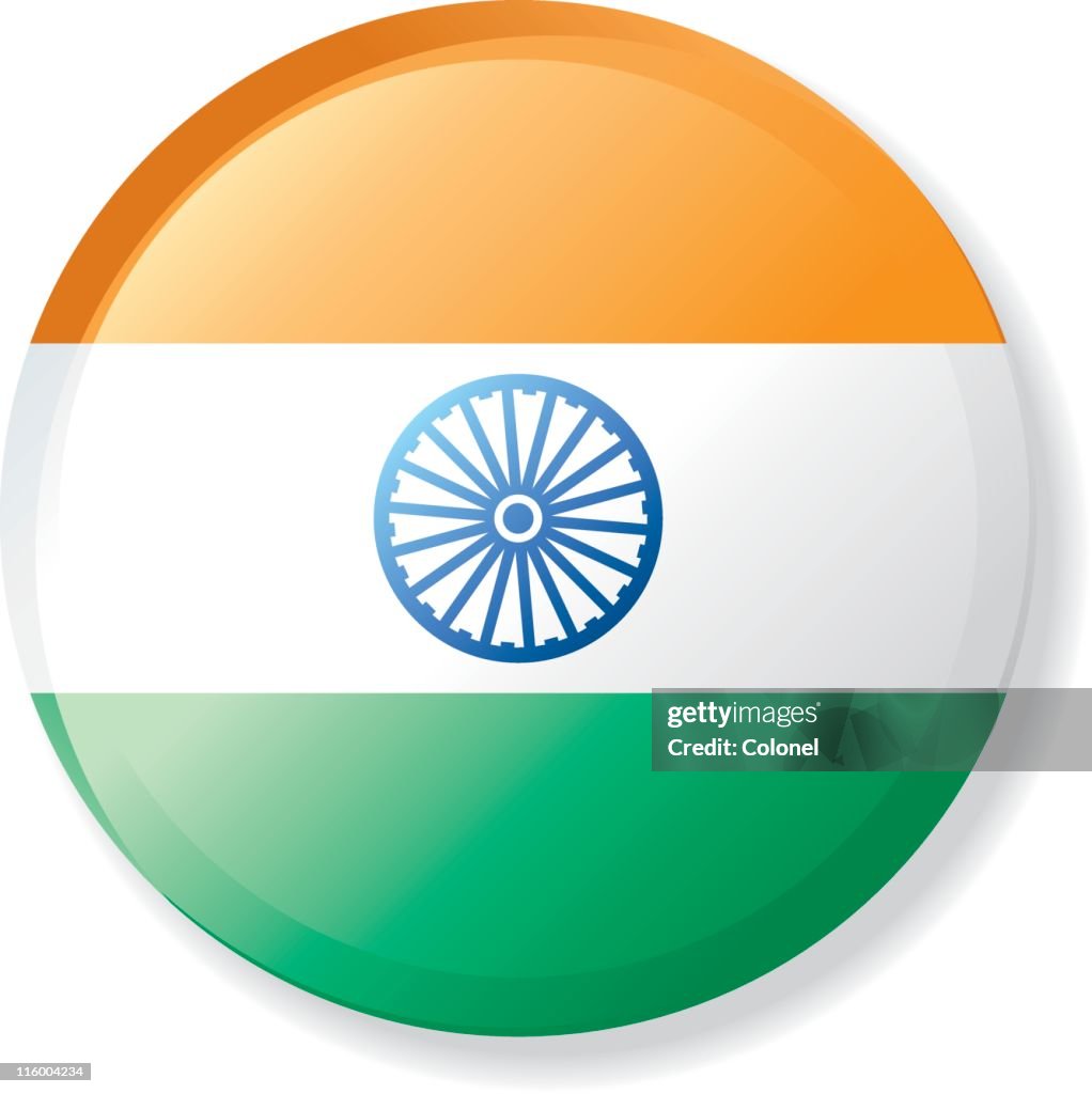 India Using Button Flag Lapel Button India High-Res Vector Graphic - Getty Images