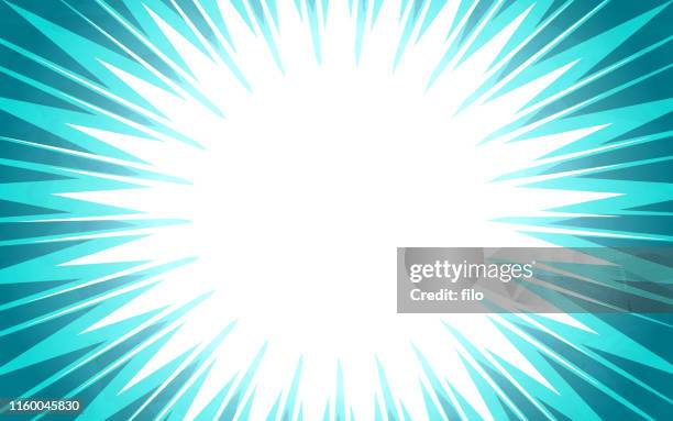blue burst explosion abstract background - announcement stock illustrations