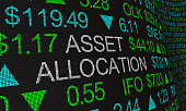 Asset Allocation Portfolio Management Stock Market Investment 3d Illustration