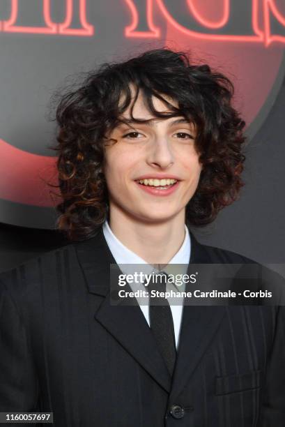 Actor Finn Wolfhard attends the Premiere Of Netflix's "Stranger Things 3" at Le Grand Rex on July 04, 2019 in Paris, France.