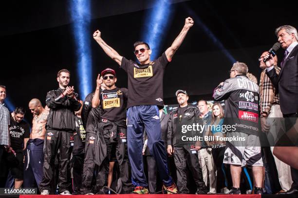 June 6: MANDATORY CREDIT Bill Tompkins/Getty Images Sergio Martinez appears at the weigh-in for their upcoming world middleweight title fight on June...