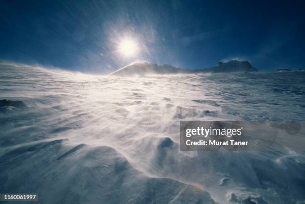 mount erciyes - snow storm stock pictures, royalty-free photos & images