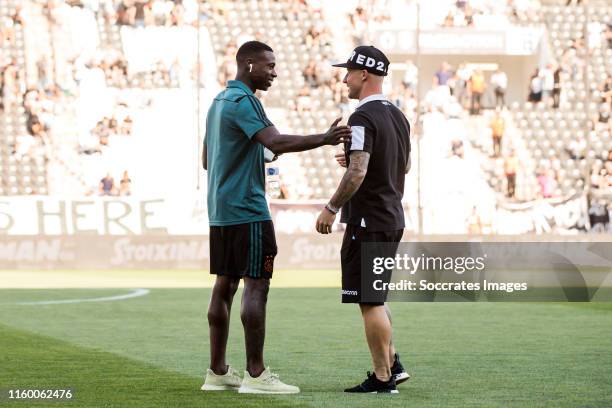 Quincy Promes of Ajax,Miroslav Stoch of PAOK Saloniki during the UEFA Champions League match between PAOK Saloniki v Ajax at the Toumba Stadium on...