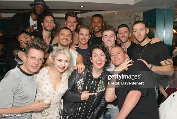 Curtis Pritchard , AJ Pritchard and Channing Tatum pose with cast members David Morgan, Dean Stewart, Brian Siregar, Max Trengove, Ellie Clayton,...