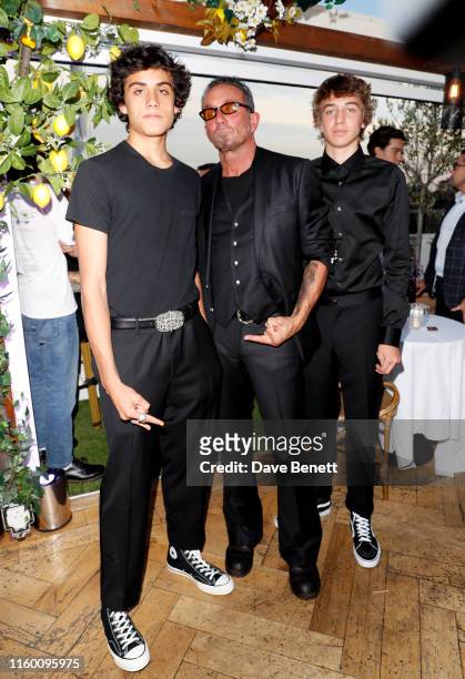 Kristian Stark and Richard Stark attend the Chrome Hearts fragrance launch party at Selfridges on July 04, 2019 in London, England.