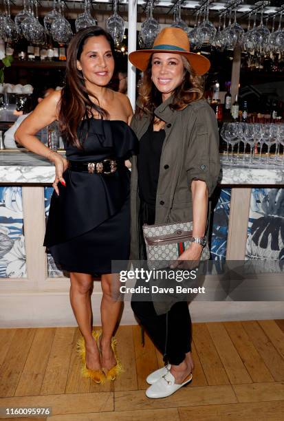 Laurie Lynn Stark and guest attend the Chrome Hearts fragrance launch party at Selfridges on July 04, 2019 in London, England.