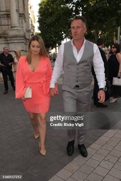 Ola Jordan and James Jordan seen attending Syco - summer party at Victoria and Albert Museum on July 04, 2019 in London, England.