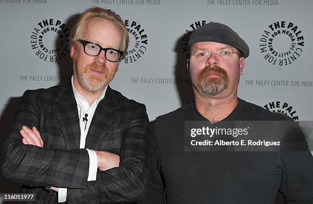 Personalities Adam Savage and Jamie Hyneman attend The Paley Center for Media's "An Evening with The Discovery Channel's Mythbusters" on June 13,...